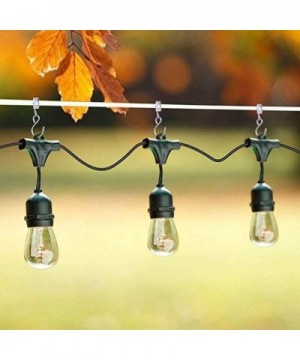 35 PCS Party Light Hanger Outdoor Lights Clips- Curtain Clips with Hooks- Stainless Steel String Light Hangers Clip Hooks- fo...