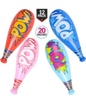 Pow Inflatable Baseball Bats - (Pack of 12) Oversized 20 Inch Inflatable Toy Bat- Carnival Prizes- Goodie Bag Favors or Super...