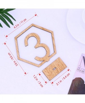 20pcs 1-20 Wooden Wedding Table Numbers with Holder Base Hexagon Table Numbers for Wedding Table Decoration - CA18DO8A7NM $6....