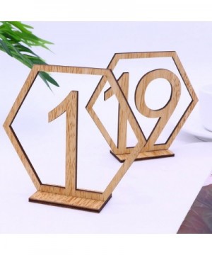 20pcs 1-20 Wooden Wedding Table Numbers with Holder Base Hexagon Table Numbers for Wedding Table Decoration - CA18DO8A7NM $6....