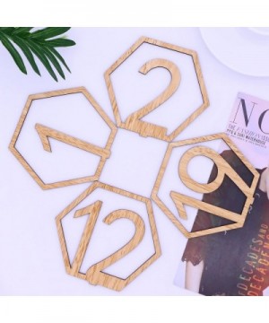 20pcs 1-20 Wooden Wedding Table Numbers with Holder Base Hexagon Table Numbers for Wedding Table Decoration - CA18DO8A7NM $6....