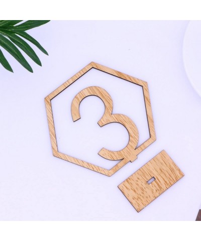 20pcs 1-20 Wooden Wedding Table Numbers with Holder Base Hexagon Table Numbers for Wedding Table Decoration - CA18DO8A7NM $6....