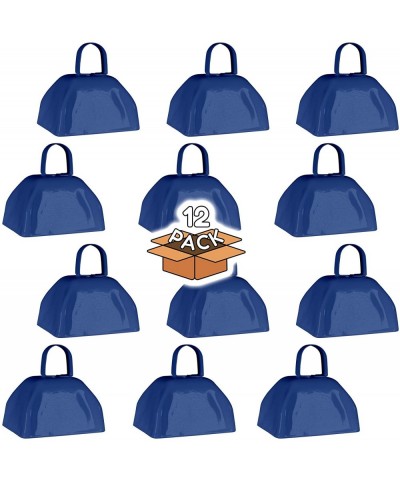 Metal Cowbells with Handles 3 inch Novelty Noise Maker - 12 Pack (Navy Blue) - Navy Blue - CE119OJG4HD $9.79 Favors