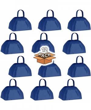 Metal Cowbells with Handles 3 inch Novelty Noise Maker - 12 Pack (Navy Blue) - Navy Blue - CE119OJG4HD $9.79 Favors