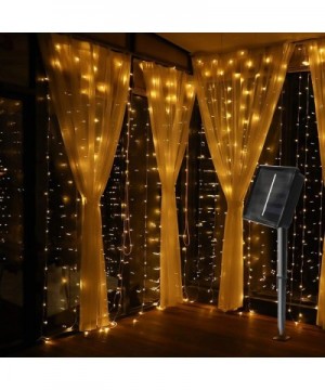 300LED Solar Curtain String Lights Wedding Holidays Party String Lights Waterproof Outdoor Indoor Christmas Light Fairy Light...