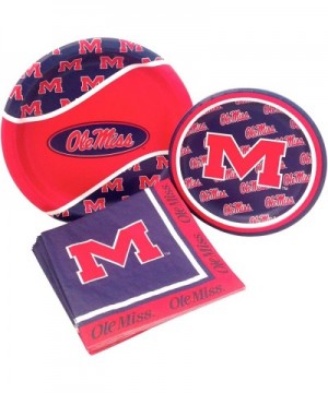 University of Mississippi Rebels Party Supply Pack! Bundle Includes Paper Plates & Napkins for 8 Guests - C212I6NO9WJ $13.03 ...