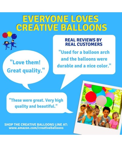 Creative Balloons 12" Latex Balloons - Pack of 72 Pieces - Pearlized White - Pearlized White - CF111HPH61Z $10.70 Balloons