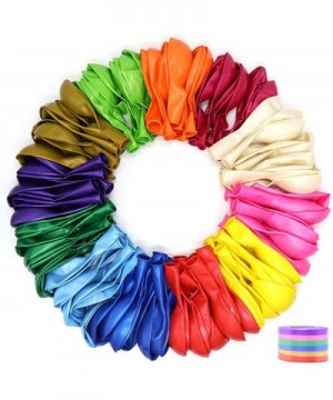 120 Party Balloons 12 Inches 12 Colors Rainbow Balloons with 6 Ribbons- Latex Colored Balloons for Party Supplies and Arch De...