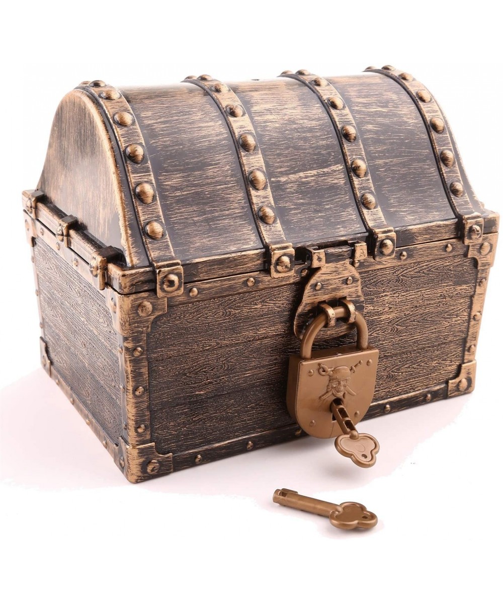 Kids Pirate Treasure Chest Large Size Teacher's Favorite Treasures Collection Storage Box with 2 Sets of Locks and Keys Only(...