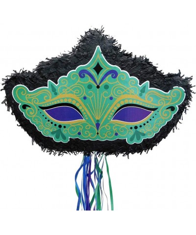 Pull String Mardi Gras Masquerade Mask Pinata Supplies- Include a Pinata Stick- a Blindfold- and Beads - CO193ZGLSST $26.40 P...