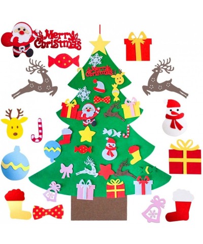 DIY Felt Christmas Tree Set- Detachable Ornaments- Wall Hanging Xmas Gifts for Christmas Decorations Christmas Ornamentst - G...