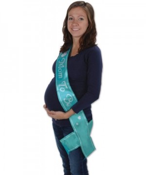 60525-T Mom to be Satin Sash- One Size Fits Mos - Turquoise - CF11FT6GT4X $5.33 Favors