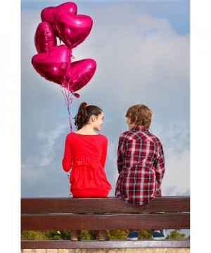 Mothers Day Heart Love Party Decorations in Magenta Pink Foil Mylar Balloons for Baby Shower Wedding Anniversary and Engageme...