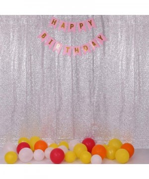 Silver Party Sequin Backdrop - 4x7FT Photo Glitter Sequin Backdrop Curtain Sparkly Photography Backdrop - Silver - CD194L7NRS...