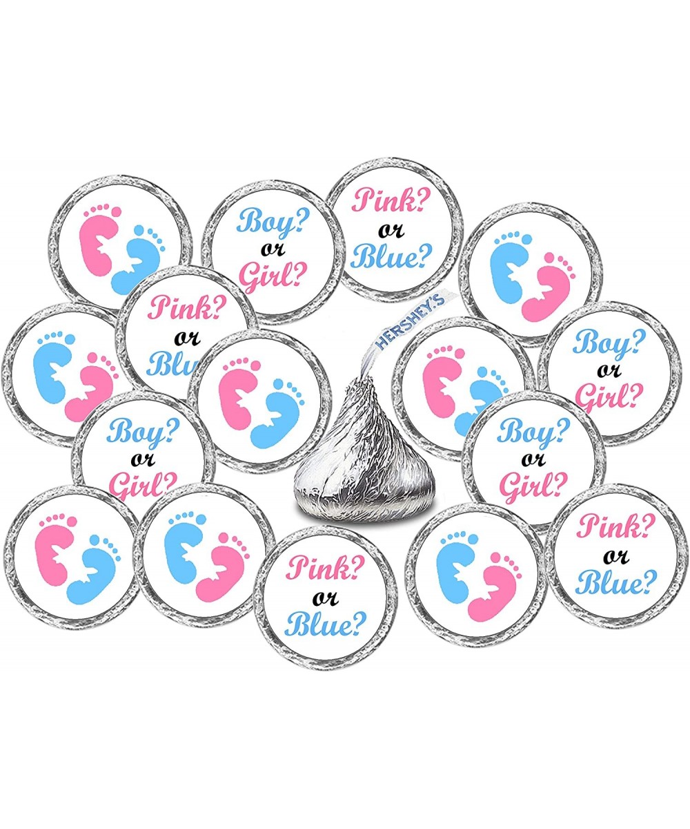 324 Pink and Blue Gender Reveal Baby Shower Favors Stickers for Baby Shower Or Baby Sprinkle Party- Baby Shower Kisses Sticke...