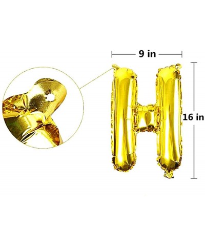 Happy Birthday Balloons Golden-16 inches Aluminum Foil Banner Gold Color Letter Balloons for Birthday Party Decoration - Gold...