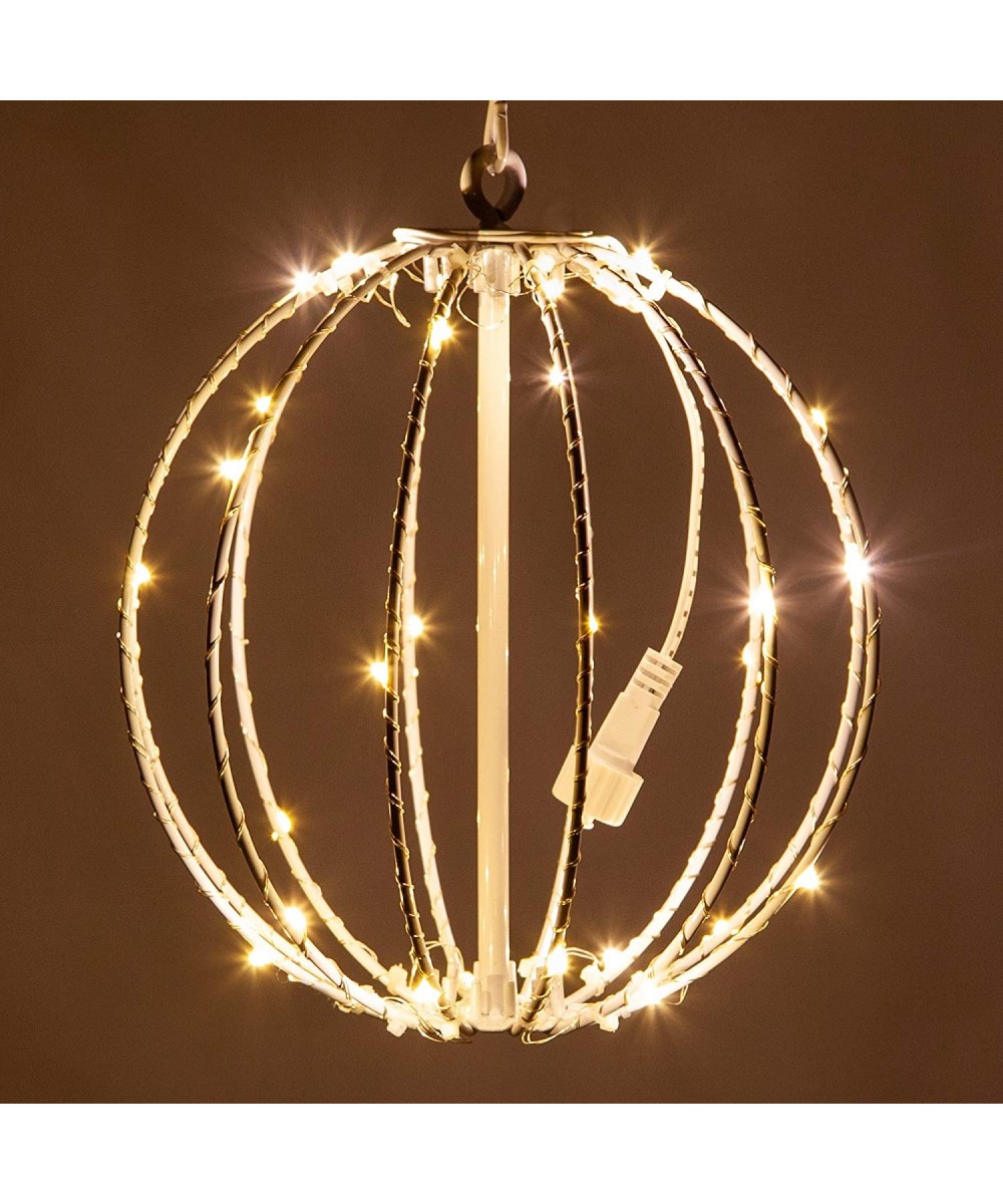 8" LED Fairy Light Ball - Indoor/Outdoor Fairy Lights Decoration with Fairy Mini Lights- Sphere Light Fold Flat Metal Frame (...