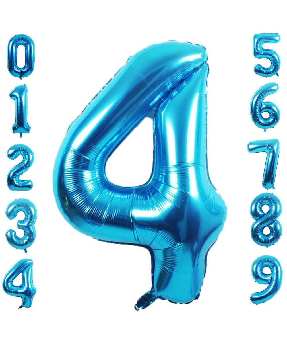 Blue Foil Balloons Number 4- 40 inch - CC194MY4MU8 $5.40 Balloons