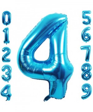 Blue Foil Balloons Number 4- 40 inch - CC194MY4MU8 $5.40 Balloons