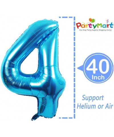 Blue Foil Balloons Number 4- 40 inch - CC194MY4MU8 $5.40 Balloons