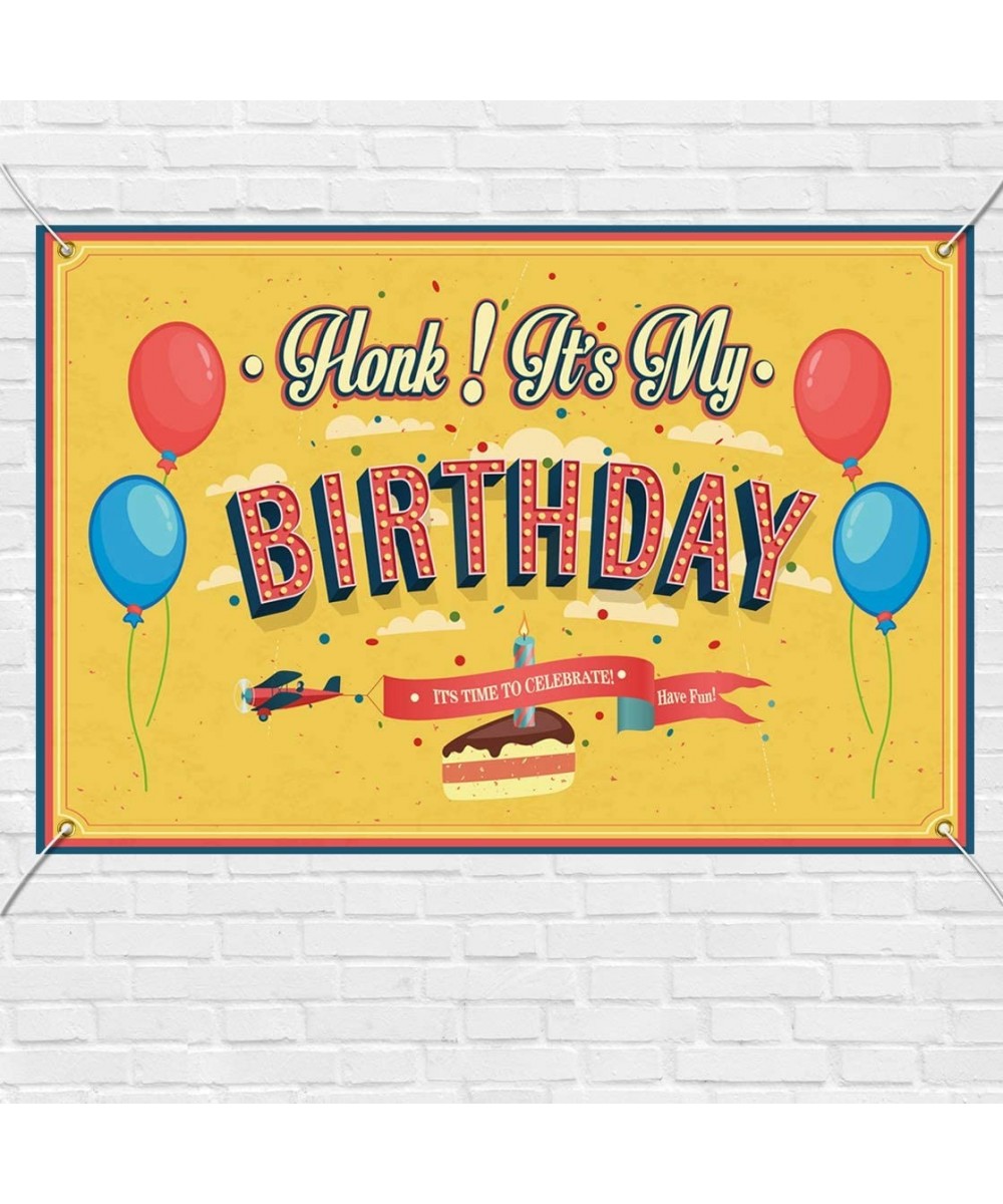Happy Birthday Banner - Houk! It's My Birthday- Birthday Party Decoration Hanging Banners Signs Outdoor Home Door Porch Décor...