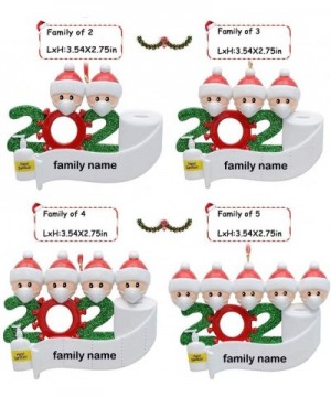 2020 Christmas Ornament Quarantine Personalized 2-5 Family Members Christmas Trees Decorations Kit DIY Creative Gift Family H...