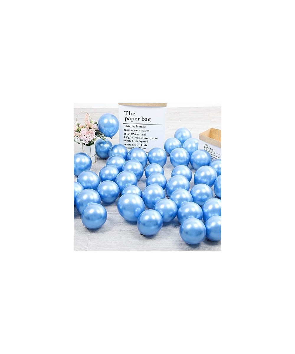 5 inch Blue Metallic Balloons Quality Small Blue Chrome Balloons Premium Latex Balloons Helium Balloons Party Decoration Supp...