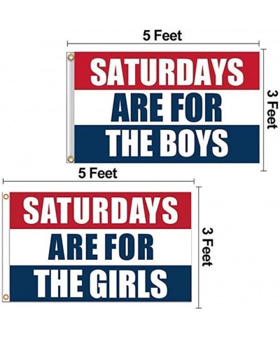 Saturdays for The Girls Flag and Saturdays for The Boys Flag- 3x5 Feet- Vivid Color Durable & Fade Resistant Decor Banner- Pe...
