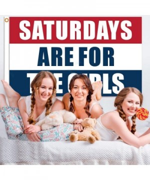 Saturdays for The Girls Flag and Saturdays for The Boys Flag- 3x5 Feet- Vivid Color Durable & Fade Resistant Decor Banner- Pe...