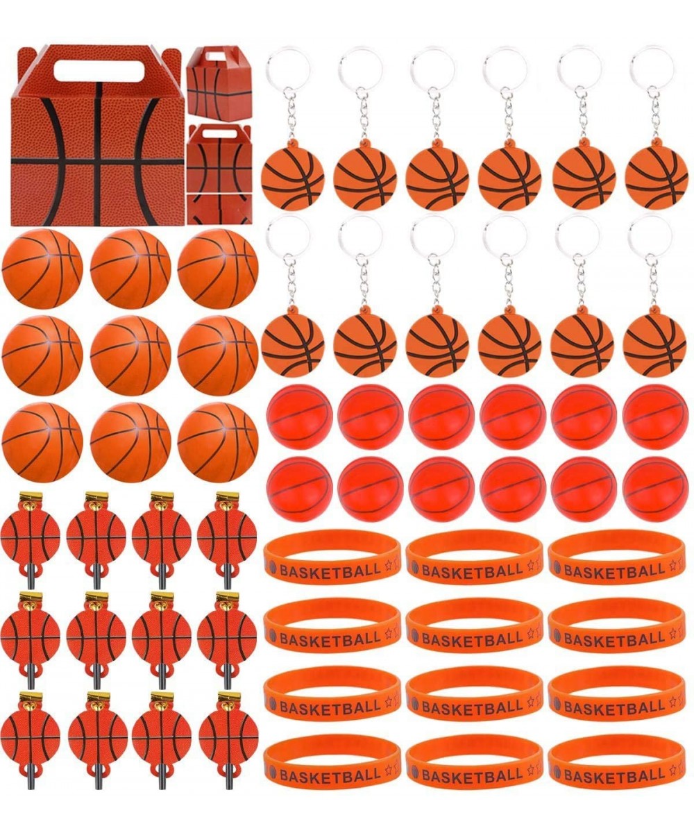 Basketball Birthday Gifts Party Favors Supplies for Kids- (72 Pcs) Mini Basketball- Keychains- Wristbands- Badges- Blower Whi...