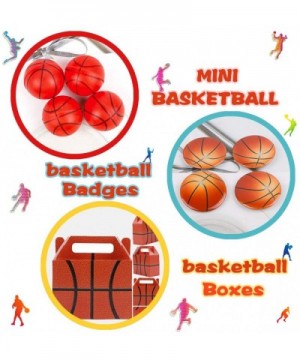 Basketball Birthday Gifts Party Favors Supplies for Kids- (72 Pcs) Mini Basketball- Keychains- Wristbands- Badges- Blower Whi...