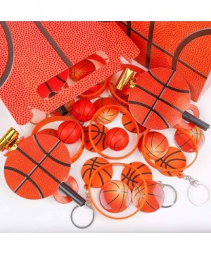 Basketball Birthday Gifts Party Favors Supplies for Kids- (72 Pcs) Mini Basketball- Keychains- Wristbands- Badges- Blower Whi...