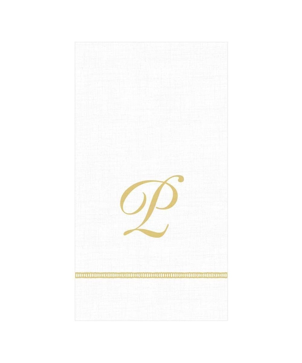 Hemstitch Script Single Initial Paper Guest Towel Napkins- Letter P- 60 Count - CR194Z7HWRK $19.82 Tableware