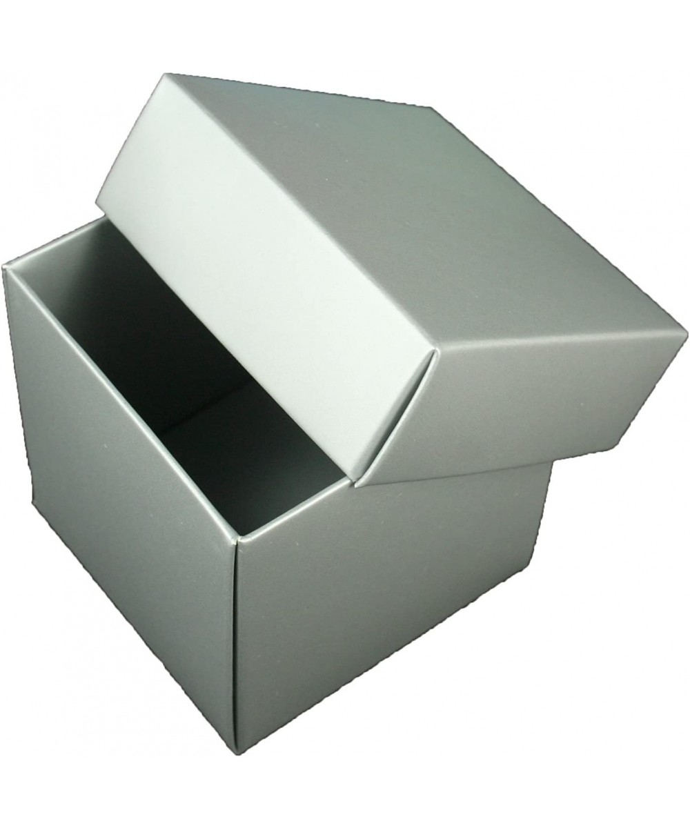 Set of 12 Favor Paper Gift Box 2" Cube with Removable Lid (Silver) - Silver - CF17YENLUYC $9.04 Favors