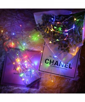 33FT 100 LED Multicolor Copper Wire Fairy Lights-Battery Operated 8 Flashing Modes LED String Lights with Remote Control and ...