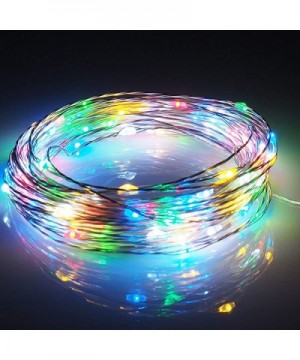 33FT 100 LED Multicolor Copper Wire Fairy Lights-Battery Operated 8 Flashing Modes LED String Lights with Remote Control and ...