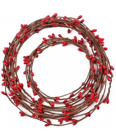 59 feet Red Pip Berry Garland for Christmas Indoor Outdoor Decorations - CA18UT3C8M6 $7.65 Garlands