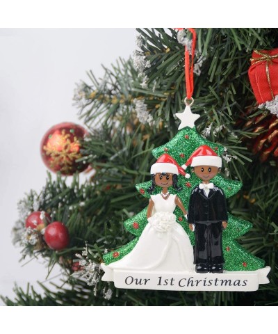 Wedding Couple Ornament Personalized for Christmas Tree Decoration - Free Customization (Wedding Couple(D)- WE Customize for ...