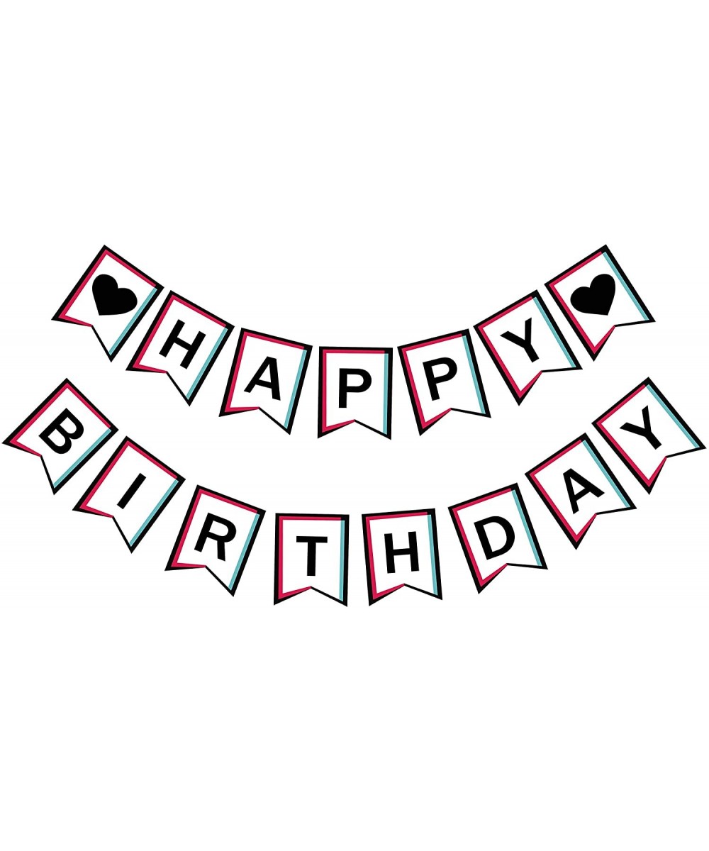 Tik Tok Inspired Birthday Banner- Tik Tok Happy Bday Sign- Social Media Party Bunting - Tik Tok Birthday Banner - CV199XUH6A8...