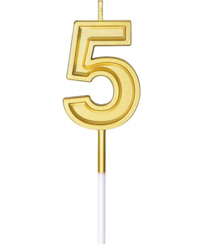 Birthday Candles Number Candles Gold Glitter Cake Topper Decoration Birthday Numeral Candles for Party Anniversary Kids Pets ...