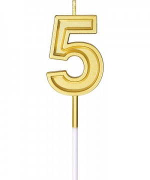 Birthday Candles Number Candles Gold Glitter Cake Topper Decoration Birthday Numeral Candles for Party Anniversary Kids Pets ...