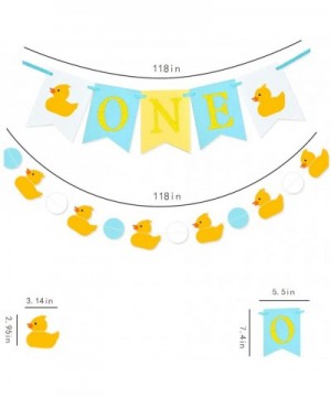 Happy Birthday Felt Banner-one Duck- Little Yellow Duck for Party Decorations-Home Party Decoration Mantel Fireplace Hanging ...