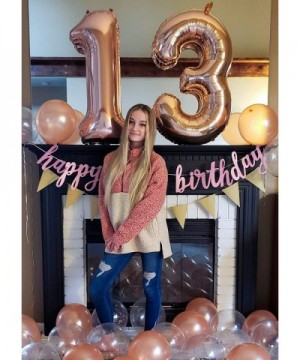 40 Inch Rose Gold Number Birthday Balloons Large Number Balloons Jumbo Digital 3 Foil Number Balloons for Birthday Party Wedd...