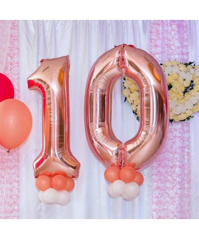 40 Inch Rose Gold Number Birthday Balloons Large Number Balloons Jumbo Digital 3 Foil Number Balloons for Birthday Party Wedd...