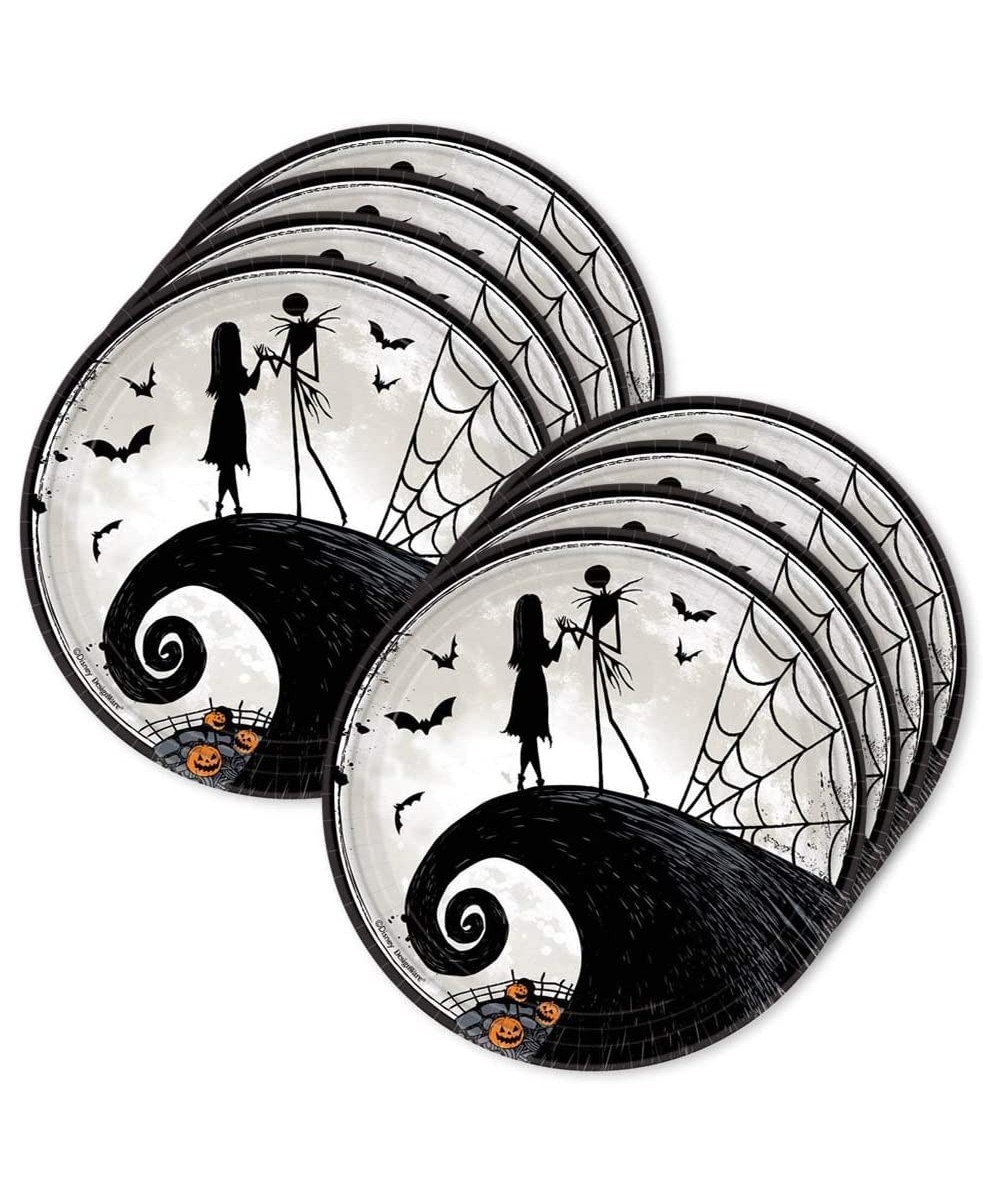 Nightmare Before Christmas 9 Round Lunch Plates (24) - C818IS265ZW $12.61 Party Tableware