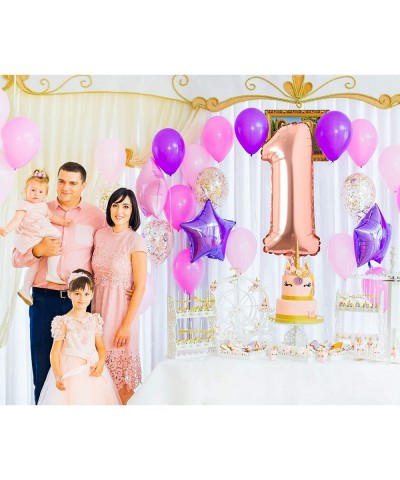 40 Inch Rose Gold Number Birthday Balloons Large Number Balloons Jumbo Digital 3 Foil Number Balloons for Birthday Party Wedd...