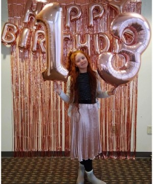 40 Inch Rose Gold Number Birthday Balloons Large Number Balloons Jumbo Digital 3 Foil Number Balloons for Birthday Party Wedd...