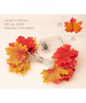 Maple Leaf String Lights 9.8 Feet 20LEDs 3AA Battery Operated Fall Leaves Fairy Lighted Garland Light Up Fall Decor for Festi...