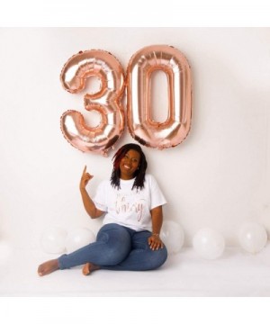 40 Inch Rose Gold Number Birthday Balloons Large Number Balloons Jumbo Digital 3 Foil Number Balloons for Birthday Party Wedd...