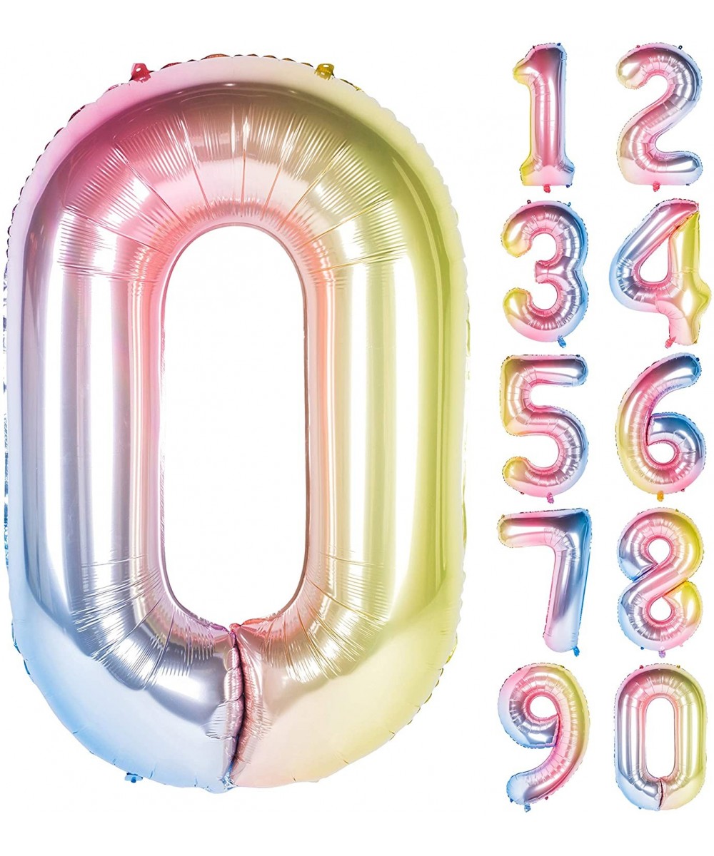 New 40 Inch Rainbow Digit Helium Foil Birthday Party Balloons Number 0 - Number 0 - C018RUHYZ8O $5.48 Balloons